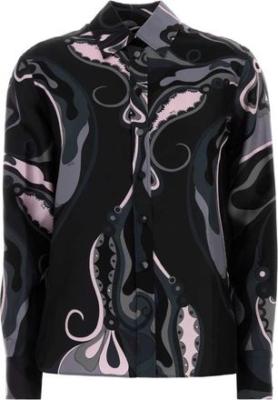 Pucci Black Regular Printed Shirt
