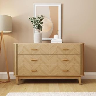 GFW Axel 6 Drawer Chest in Light Oak