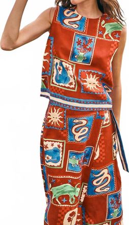 Hunter Bell Luna Sleeveless Top In Sante Fe