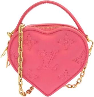 Louis Vuitton Pre-owned Bubblegram Pop My Heart Calf Shoulder Bag - Dames - Vintage Mini Tas - Roze - ONE Size - Leer - Vintage