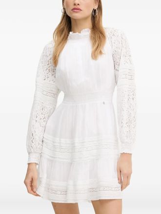 Guess Co lace-trimmed mini dress - women - Fabric - S - White