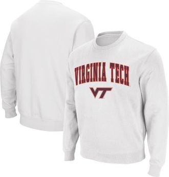 Colosseum Mens Colosseum White Virginia Tech Hokies Arch & Logo Crew Neck Sweatshirt at Nordstrom, Size Xx-Large