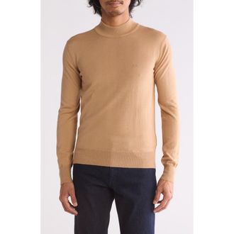 BOSS Amac Wool Blend Mock Neck Sweater in Medium Beige at Nordstrom Rack, Size Small