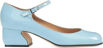 Sergio Rossi 45 mm Si lakleren pumps met enkelbandje - Blauw