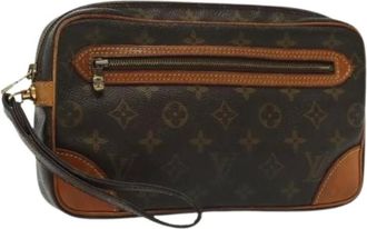 Louis Vuitton Pre-owned Tela clutches - - Pre-owned - Donna - Marrone - ONE SIZE