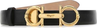Ferragamo Black Solid Reversible Belt