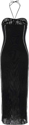 Os&eacute;ree Womens Midi Dress Black Nylon Elastane