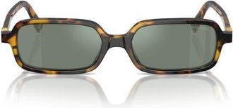 Miu Miu 51mm Rectangular Sunglasses in Honey Havana /Green at Nordstrom