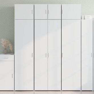 vidaXL Credenza Bianca 70x42,5x185 cm in Legno Multistrato - Vidaxl