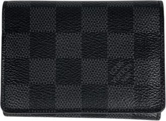 Louis Vuitton Pre-owned Wallets, male, Black, Size: ONE SIZE Pre-owned Damier Graphite Card Case