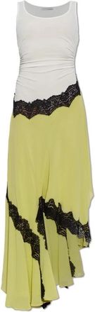 CHRISTOPHER ESBER Cutaway Lace Gathered Tank Dress - Dames - Maxi kleedjes - Groen - S - Polyester - Kleedjes