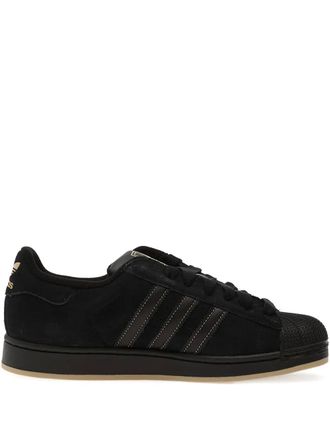 adidas Superstar II three-stripes sneakers - unisex - Calf Suede/Fabric/Rubber - 10.5 - Black