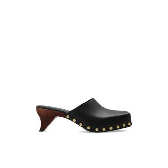 Ganni Mules met Studs - Dames - Muiltjes - Zwart - 41 EU - Leer - Schoenen