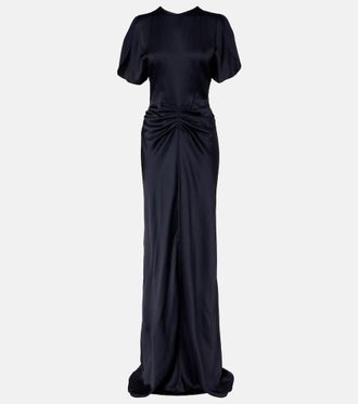 Victoria Beckham Gathered satin gown