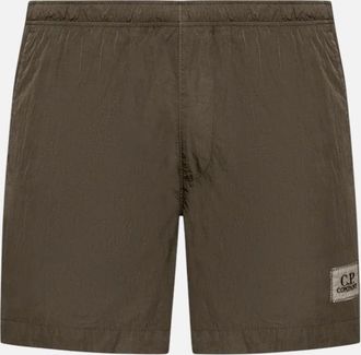 C.P. Company Mens C.P. Company Chrome-R Ivory Green Swimshorts - Size: 29/28/32