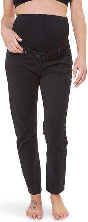 Ripe Hunter Over Bump Crop Jean in Black at Nordstrom, Size X-Large
