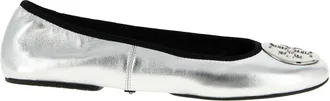 Tory Burch Reva Travel Ballerine Silver-Donna