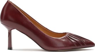Kazar Maroon pumps met een opvallende inkeping op de neus - Dames - Pumps - Bruin - 37 EU - Leer - Schoenen