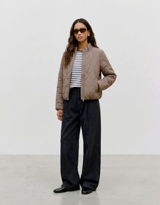 Vero Moda giacca trapuntata color noce-Marrone
