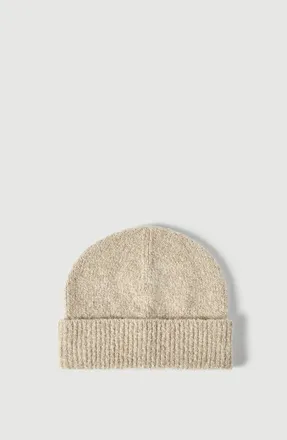 Brunello Cucinelli Virgin wool, silk and cashmere ribbed beanie in Sand at Nordstrom, Size Xxx-Large