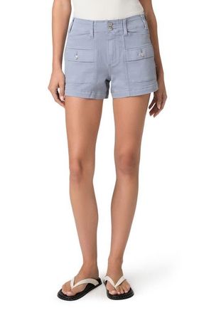 Paige Olivia High Waist Cargo Shorts in Vintage Blue Breeze at Nordstrom, Size 28