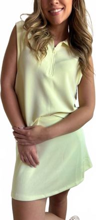 Skies Are Blue Clothing Sleeveless Skort Set In Lemon
