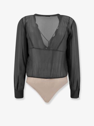 Elisabetta Franchi Viscose with Detachable Chain Bodysuit - Black