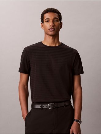 Calvin Klein Mens Stripe Classic T-Shirt - Black - 2XL