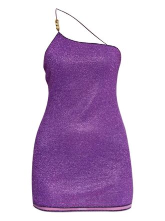 Oséree Lumière asymmetric mini dress - Purple