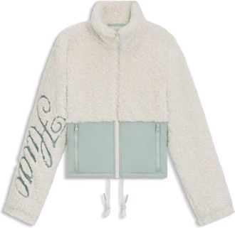 HUGO BOSS Teddy jacket with embroidered logo and colour-blocking