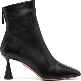 Aquazzura Schoenen, Dames, Zwart, 38 1/2 EU, Leer, Amore Bootie 75
