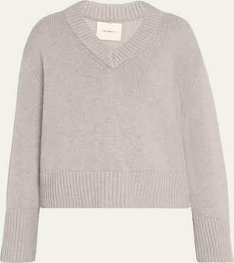 Lisa Yang Aletta V-Neck Cashmere Knit Sweater