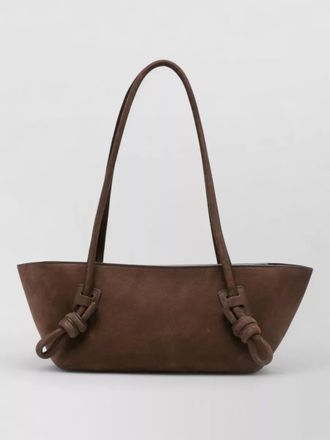 Hereu leather knotted shoulder bag