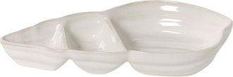 Two's Company Shell Shaped Sectional Serving Dish