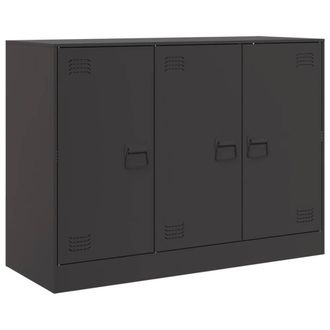 Berkfield Home Sideboard Black 99x39x73 cm Steel | Size: 99 x 39 x 73 cm