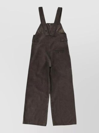 Uma Wang wide leg trousers adjustable straps button detailing