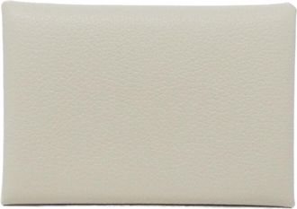 Herm&egrave;s White Coin Purse/Coin Case (Pre-Owned)