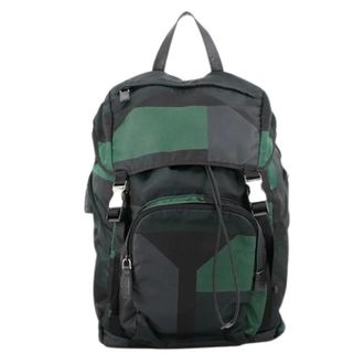 Prada Pre-owned Vintage Rugzak - Heren - Pre-owned - Groen - Maat: ONE Size Leer