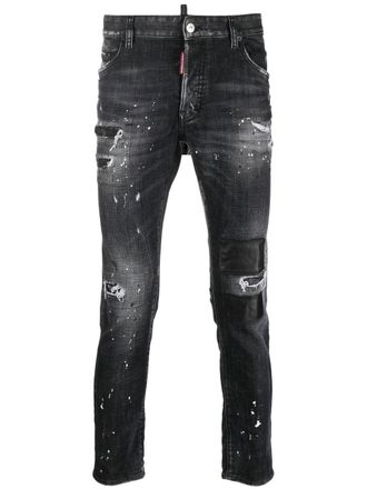 Dsquared2 Gerafelde jeans - Zwart