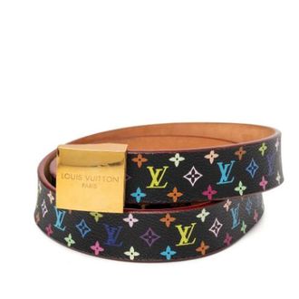 Louis Vuitton Pre-owned Belts, female, Black, Size: ONE SIZE Pre-owned Monogram Multicolore Belt