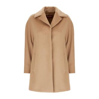 Max Mara Single-Breasted Coats, female, Brown, 3XS, Stylish Coats for Women