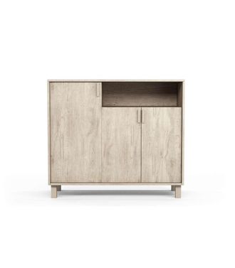 HERDASA Herdasa - Recibidor Zapatero 3 Puertas Modelo 520 Acabado Roble Claro. 88 Cm (alto) X 100 Cm (ancho) X 37 Cm (prof.)