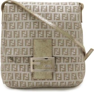 Fendi Pre-owned Cross Body Bags, female, Beige, Size: ONE SIZE Pre-owned Vintage Cross Body Bag