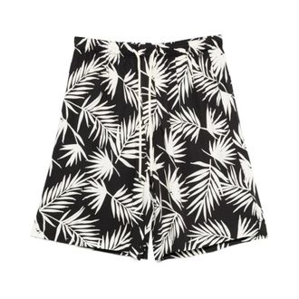 Laneus Casual Shorts, male, Multicolor, Size: L Shorts stampa a foglie