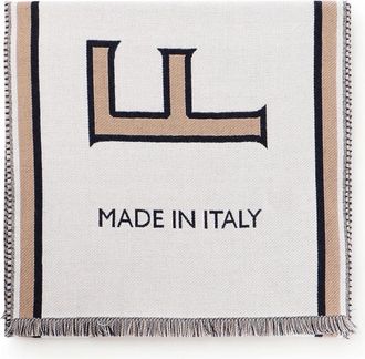 Ferragamo Oblung Shawl Stole - Heren - Wintersjaals - Wit - ONE Size - Wol - Accessoires