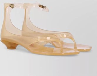 Chlo&eacute; jelly sandals shell heel thong sole