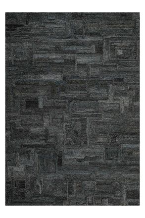 Wecon Home Alfombra gris y azul dise&ntilde;o tuftado a mano en relieve 300x400