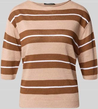 Luisa Cerano Luisa Cerano Strickshirt aus Leinen mit Rundhalsausschnitt in Terra, Gr&ouml;&szlig;e 36