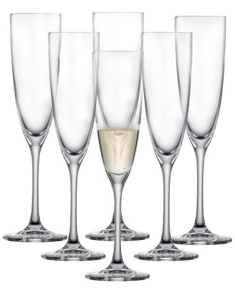 Zwiesel Glas Set Of 6 Classico 7.1Oz Champagne Flutes