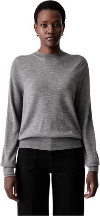 Victoria Beckham Dames, Truien, Grijs, Maat: L Wol